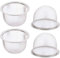 TINGB 4pcs Tamis Rond en Acier Inoxydable Tamis Feuille de thé épices Filtre à théière passoires diamètre 80mm