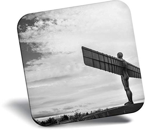 Destination Vinyl ltd Fridge Magnet bw - Angel Of The North Newcastle England UK #43632