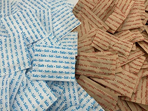 Great British Market Sachets de sel et de Poivre – Sachets individuels (sel et Poivre, 1000)