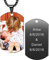 MeMeDIY Personnalisé Dog Tag Pendentif Collier Gravure Nom/Date/Texte/Couleur Image pour Hommes Femmes Acier Inoxydable Bijoux Bundle avec Chaîne Réglable, Porte-clés, Silencieux (Noire)