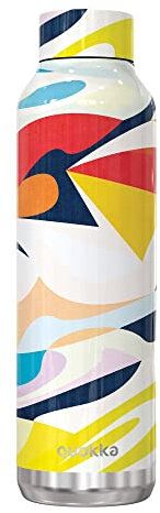 Quokka Flasche aus solidem Edelstahl, 630 ml, Metall, Abstrakt, 630ml