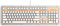 Azio MK-RETRO-W-02-US Retro-Tastatur mit USB-Anschluss, kabelgebunden, Hintergrundbeleuchtung, Vintage-Ahornholz, mechanische Tastatur für PC