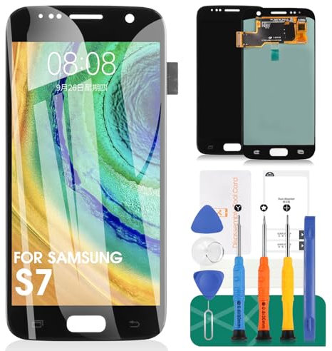 Für Samsung Galaxy S7 LCD Bildschirm G930 Bildschirm Ersatz SM-G930F Display Touch Digitizer Assembly SM-G930A SM-G930P Reparaturteile Kits (OLED,Close to Original)