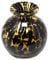 Vase -Tigre- Glas 15x13cm braun Dekoration Tischdeko