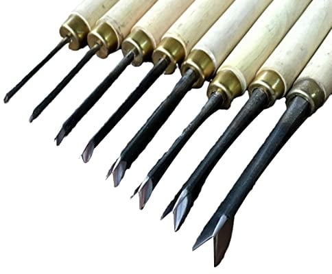 1,5-8 mm V-Typ Holzbearbeitung Meißel Trimming Dreieck Messer Hand Holz Schnitzmesser (1-8 Stück/Set)