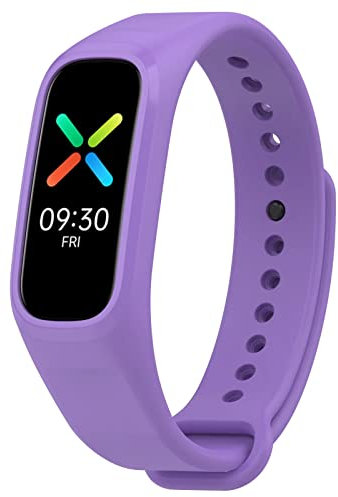 FTRONGRT Uhrenarmband Kompatibel mit OPPO Band, Weiches Silikonarmband, Ersatzarmband für OPPO Band.Lila Purpur