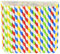 [8 mm de large] Pailles en papier jetables de 19,7 cm pour smoothie milkshake – 200 comptes, colorées
