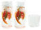 Flueyer Lot de 2 carafes à eau de chevet en verre de 591 ml avec gobelet en verre, carafe de nuit en verre, bouteille de bain de bouche, pichet de jus transparent pour cuisine, chambre à coucher ou