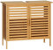 kleankin Mueble bajo del Lavabo de Bambú con 2 Puertas Armario Debajo Lavabo de Pie Armario de Baño de Suelo 66x29x61,5 cm Natural