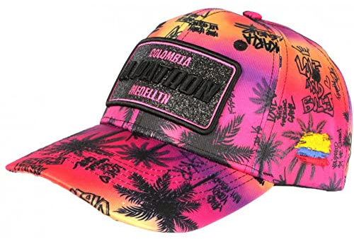 SKR Casquette El Patron Orange et Rose Visuel Tropical Streetwear Baseball - Taille Unique - Orange