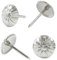 Auvotuis 100 Stück silberne Polsternägel, dekorative Nägel, antike Möbelnägel, Polsterung, Gänseblümchen-Nieten für Sofa, Tür und Handwerk (11 x 16 mm)