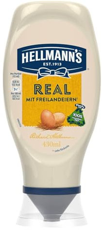 Hellmann's Real Salat Mayo leckere Salat Mayonnaise mit Freilandeiern 430 ml