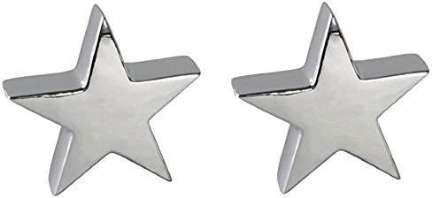 dekorativer stimmungsvoller Kleiner Deko-Stern Keramikstern dreidimensional Silber glänzend in verschiedenen Größen (2 x klein)