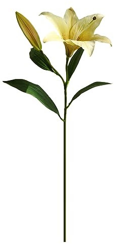 Simulation Lilie Blume 2 Köpfe Frühlingslilie Simulation Blume Hochzeit Dekoration Keine Bewässerung Gelb