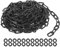 PATIKIL 50 Foot Plastic Chain Links, 2inch Safety Barrier Chain Black for Crowd Control, Queue Line, Parking, Fence, Gate, Concert, Construction Site and Decoration