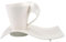 Villeroy & Boch NewWave Caffè Kaffeebecher mit Unterteller, 300 ml, Kaffee-Set mit modernem Wellen-Design, Premium Porzellan, Spülmaschinenfest & Mikrowellensicher, Weiß