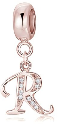 Symretie Perles Charme Argent Sterling 925 pierre d'anniversaire Beaded Pendentif, Bead Charms et Breloques Pour Femme Charms Pour Bracelet Compatible Pour European Bracelet