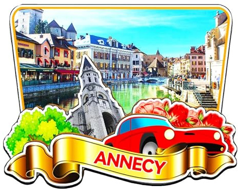 Orlaybar Annecy France Dekorativer Magnet, 3D-Kühlschrank, Stadt, Reise, Souvenir, Touristengeschenke, handgefertigtes Handwerk, Kühlschrankmagnet, Heimdekoration -4468