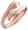Roségold Umarmender Ring | 925 Sterling Silber | Offener Vergoldet Hug Ring | Verstellbarer Umarmungsring | Geschenkidee (Rosegold 375/9K)