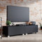 4housedesign® Mobile TV | Mobile Soggiorno Mobili Tv Moderno | Mobile Sotto Tv, Camera Da Letto, Mobile Salotto Tv 55 Zoll - Mobili Soggiorno nero tappetino 200cm