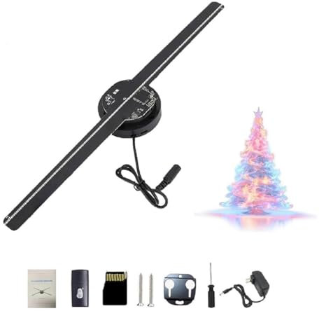 3D Hologram LED Fan Projector - Christmas Tree Display for Businesses & Parties