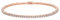Dunnett Taylor Rose Gold Plated 2mm Cubic Zirconia Classic Tennis Bracelet for Women
