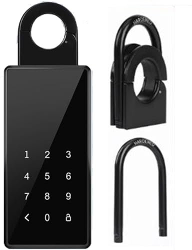 MPYEKP Smart Schlüsseltresor mit Zahlencode, 4 Möglichkeiten zum Entsperren, Wasserdichter Schlüsselbox, chlüsselschrank für Zuhause/Airbnb/Garage (mit Aufhänger)
