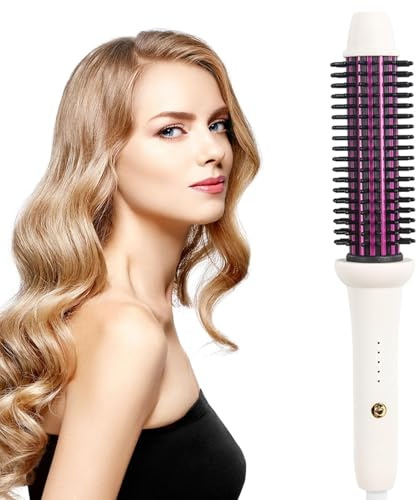 Roll Brush for Hair 28 mm Ionen-Thermo-Bürste mit Eisenbeschichtung | Friseur-Werkzeug zum Glätten, Styler, ideal für Reisen, Zuhause, College, Wohnheim und Hotel