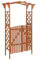 Myheimly Pergola mit Tor Rosenbogen Torbogen Rankhilfe Spalier Rankgitter Gartenbogen Gartentor Gartentür 116x40x204 cm Massivholz Tanne