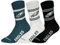 NFL Unisex Philadelphia Eagles 3pk Crew Socks, Green-White-Black, 35-38 (3er Pack)