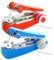 Macchina da cucire a mano, mini macchina da cucire con portatile da 2 pezzi per principianti, portatile fai -da -te con accessori per abbigliamento, tende