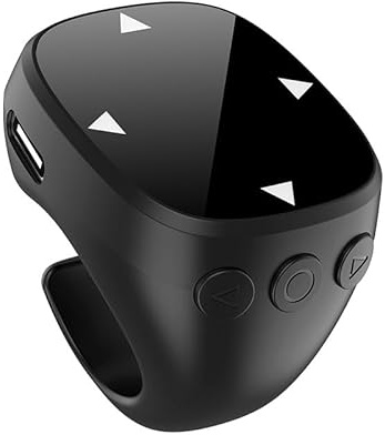 VBESTLIFE Fingertip Bluetooth -Fernbedienung, Scrolling Ring Page Turner mit Bluetooth 5.3 für Telefon Tablet Computer Los Android (Black)