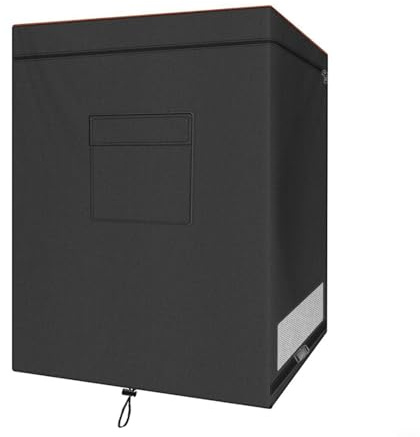 CashMuch Chest Freezer Cover Heavy Duty 210D Oxford Fabric Ventilated Elastic Hem & Buckles Side Storage Pockets Adjustable Straps 71x58x86cm for Freezers