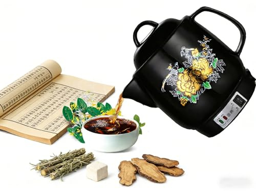 Intelligenter chinesischer Kräutertopf, automatischer Kräutermedizin Kocher mit voreingestelltem Dekokt, Suppe, Tee-Modi und Warmhaltefunktion, für Zuhause, Apotheke, Klinik, Krankenhaus, 5 l