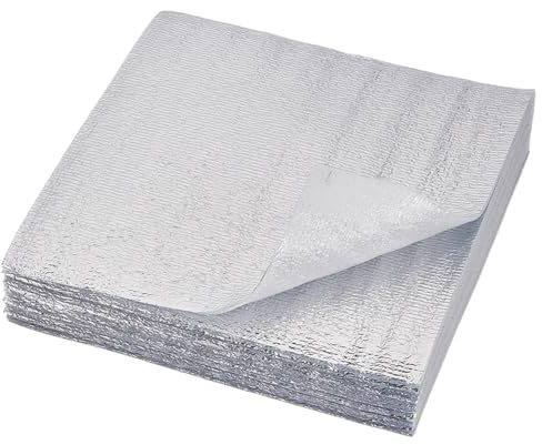 BENECREAT 50 Packung hitzebeständiges Vlies, 2mm quadratisches Isoliervlies EPE Schaumstoff für DIY Küche Nähen, Topflappen, Ofenhandschuhe, Untersetzer, 28.4x28.2cm