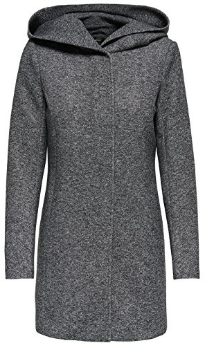 ONLY Damen Kurzmantel Übergangsmantel (M, Dark Grey Melange)