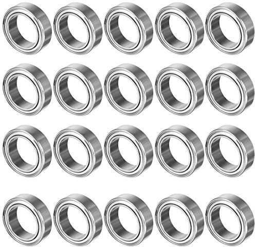 sourcing map 20 Stück MR128ZZ 8mmx12mmx3.5mm Doppelt Geschirmt Miniatur Tief Rillenkugellager Kugellager Rollenlager Skateboard Bearings Skateboard Kugellager Mini Kugellager Bearings