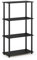 Furinno Turn-N-Tube 4-Tier Multipurpose Shelf Display Rack with Round Tubes, Americano/Black