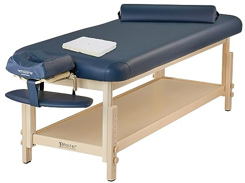 Master Massage Laguna Comfort Massagetisch aus Holz, stationärer Massagetisch, Wellnesstisch, höhenverstellbar, flach, Physiotherapie-Bett, medizinisch, klinische Behandlung, Schlafzimmer,