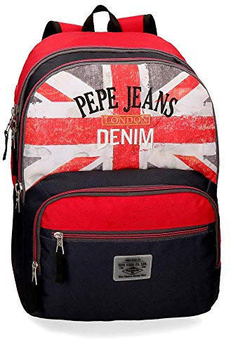 Pepe Jeans Calvin Doppelfach-Rucksack Mehrfarbig 32x45x15 cms Polyester 21.6L