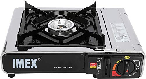 IMEX Camping Gaskocher Set mit 16 Gaskartuschen im praktischen Tragekoffer – Ideal für Outdoor, Camping, BBQ, Picknicks, und längere Abenteuer in der Natur.