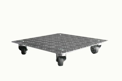 Pflanzenroller AluGrip-V200 bis 200kg Blumenroller Untersetzer Indoor Outdoor (Aluminium Duett 2,5/4mm, 250x250mm)