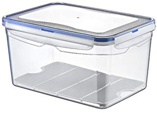 Air Tight Container Clear Plastic Kitchen Food Storage Box Tub (1, 4.5 Litre)