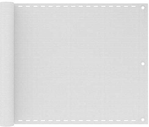 vidaXL Ecran de Balcon Brise-Vue Brise-Vent Store de Jardin Ecran de Protection Ecran d'Intimité Jardin Extérieur Blanc 75x300 cm PEHD