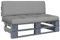 vidaXL Kiefernholz Grau Imprägniert Garten Mittelsofa Modular Palettensofa Gartensofa Sofa Lounge Palettenmöbel Gartenmöbel Einzelsofa