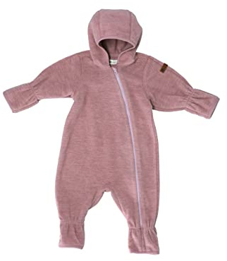 Sterntaler Baby Mädchen Overall Baby Melange Overall - Overall Baby - aus Microfleece mit Stickerei und Reißverschluss - lila