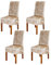 Dining Chairs Cover Pack of 4 - High Stretch Crushed Velvet XL Size High Back Dining Chair Slipcovers Chair Protector Seat Cover for Dining Room Living Room Wedding Hotel Banquet Party Home Decor