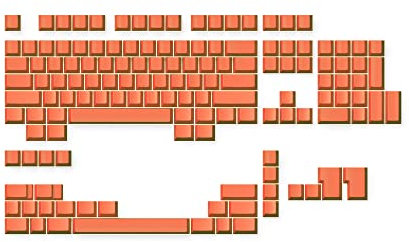 Ranked Blank Premium Keycap Set | 1.4 mm Thick PBT | Cherry Profile for Mechanical Keyboard (Coral, 139 Keys)