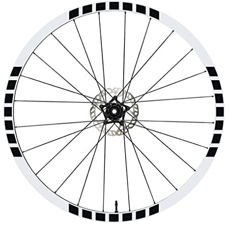 DualColorStampe Aufkleber Felgen 26 Zoll - 27,5 Zoll - 28-29 Zoll Fahrrad MTB Bike Sticker MTB Felgen B0004 (27,5 Zoll, Schwarz matt)