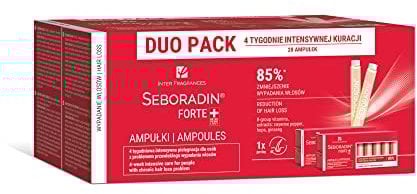 Seboradin Forte Sérum DUO PACK Anticaída del Cabello, Suero Para el Crecimiento del Cabello, Tratamiento Para el Debilitamiento y la Pérdida de Cabello Crónica, con Extractos Naturales, Vitaminas